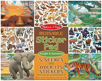 Фото Melissa & Doug Набір багаторазових наклейок Джунглі і Саванна (MD30502)