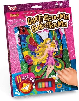 Фото Danko Toys Розмальовка глітером Фея (РГН-02-05)