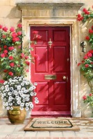 Фото Brushme Двері в оточенні квітів (GX4190)