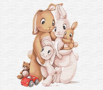 Фото Ідейка Маленька родина кроликів (KHO2361)