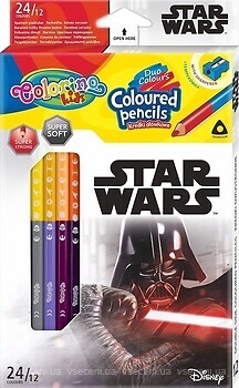 Фото Colorino Duo Colors Карандаши двухсторонние Star Wars (89465PTR)