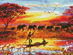 Фото Strateg Алмазна мозаїка Життя Африки (HA0002)