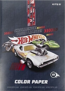 Фото Kite Набір кольоровий паперу Hot Wheels (HW21-250)
