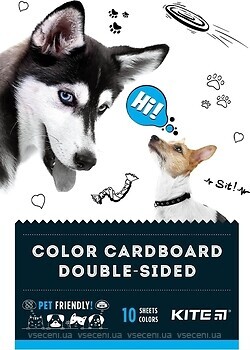 Фото Kite Набір кольорового картону Dogs (K22-289)