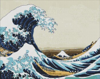 Фото Ідейка Алмазна мозаїка Велика хвиля в Канагаві (AMO7223)