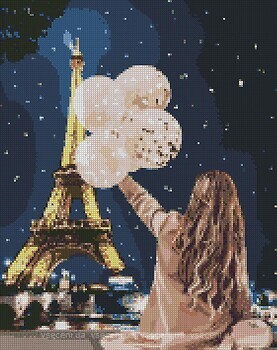 Фото Идейка Алмазная мозаика Незабываемый вечер в Париже (AMO7048)