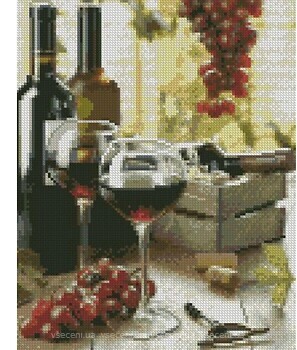 Фото Strateg Алмазна мозаїка Вино в келихах (HX446)