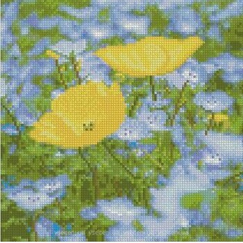 Фото Strateg Алмазна мозаїка Жовто-блакитне поле (CA-0040)