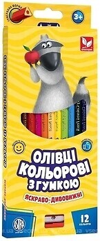 Фото Школярик Олівці кольорові з точилкою і гумкою (312119001-UA)