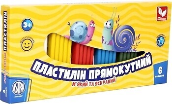 Фото Школярик Пластилін восковий прямокутний (303116001-UA)