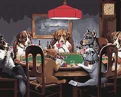 Фото Идейка Собаки играют в покер (KHO4327)