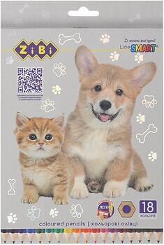 Фото ZiBi Олівці кольорові Собаки і кішки (ZB.2428)