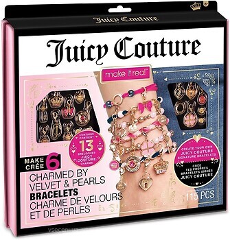 Фото Make it Real Juicy Couture Браслети прикрашені оксамитами і перлинами (MR4417)