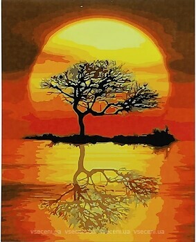 Фото Strateg Дерево на заході сонця (SY6890)