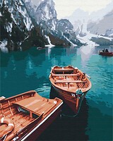 Фото Brushme Лодки на альпийском озере (BS51602)