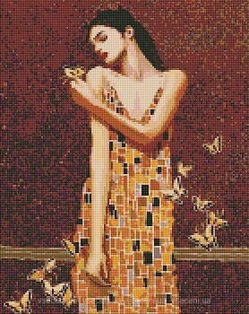 Фото Ідейка Алмазна мозаїка В обіймах метеликів (AMO7382)