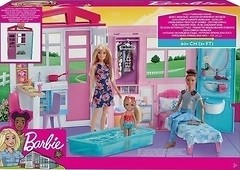 Фото Mattel Барби Домик для кукол с надувным бассейном (FXG54)