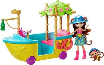 Фото Mattel Enchantimals Човен з Джунглів мавпочки Меріт (GFN58)