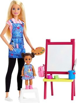 Фото Mattel Барбі You can be Art Teacher Playset with Blonde Doll (GJM29)