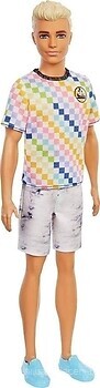 Фото Mattel Барбі Fashionistas Модник в картатій футболці (GRB90)