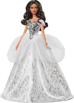 Фото Mattel Барбі Holiday Doll 2021 Brunette Hair (GXL23)