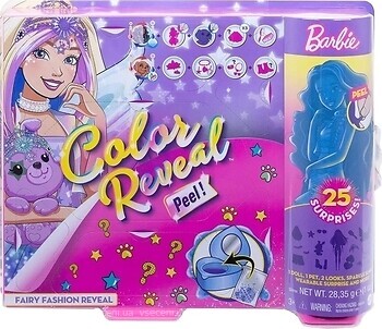 Фото Mattel Color Reveal Peel Fairy Fashion Doll Set with 25 Surprises (GXV94)