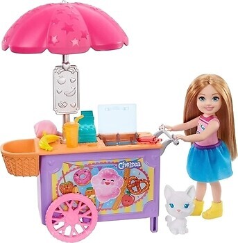 Фото Mattel Барбі Club Chelsea Doll and Snack Cart Playset (GHV76)