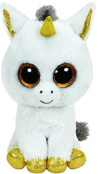 Фото TY Beanie Boos Белый единорог Pegasus (36179)