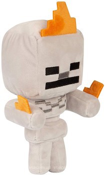 Фото JINX Minecraft Happy Explorer Skeleton On Fire Plush Gray