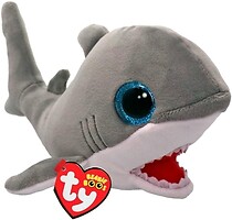 Фото TY Beanie Babies Сіра акула Finnegan (37376)
