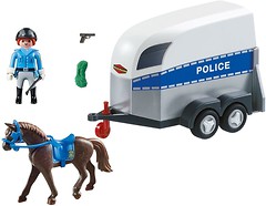 Фото Playmobil Полиция с лошадью и трейлером (6922)