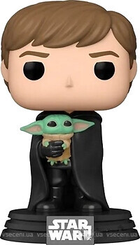 Фото Funko Pop! Bobble Star Wars Mandalorian Luke Skywalker with Grogu (58290)