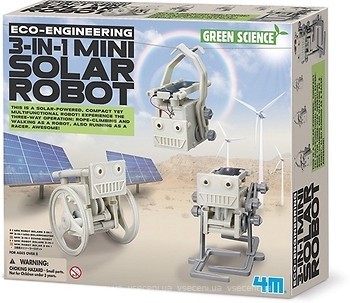 Фото 4M Green Science Робот на сонячній батареї 3в1 (00-03377)