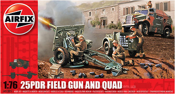 Фото Airfix 25 pdr Field Gun & Quad (A01305)