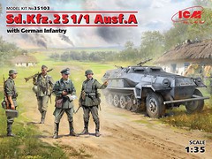 Фото ICM Sd.Kfz.251/1 Ausf.A з німецької піхотою (35103)