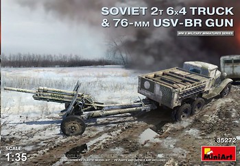 Фото MiniArt двухтонный грузовик 6x4 с 76-мм пушкой УСВ-БР (MA35272)