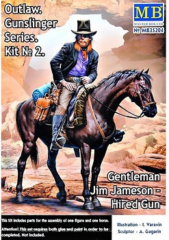 Фото Master Box Outlaw. Gunslinger series. Kit No. 2. Gentleman Jim Jameson - Hired Gun (MB35204)