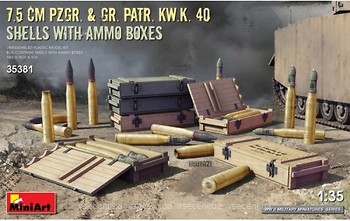 Фото MiniArt Снаряди для гармати 7,5 cm Pzgr. & Gr. Patr. Kw.K. 40 (MA35381)
