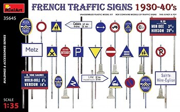 Фото MiniArt Дорожні знаки. Франція 1930-40 (MA35645)
