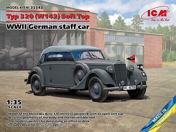 Фото ICM WWII German staff car Typ 320 W142 Soft Top (ICM35542)