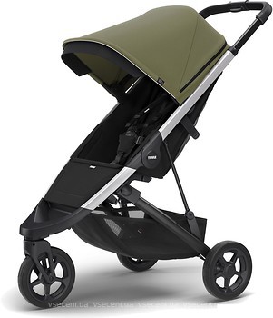 Фото Thule прогулянкова Spring з козирком Aluminium/Olive (TH 11300100-11300304)