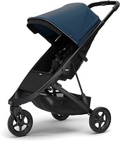 Фото Thule прогулянкова Spring з козирком Black/Majolica Blue (TH 11300200-11300303)