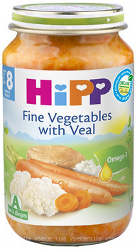 Фото Hipp Пюре телятина з рисом і овочами 220 г