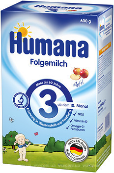 Фото Humana Смесь молочная Folgemilch 3 Prebiotik 600 г