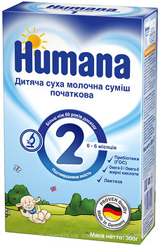 Фото Humana Суміш молочна Folgemilch 2 Prebiotik 300 г