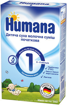 Фото Humana Суміш молочна Anfangsmilch 1 Prebiotik 300 г