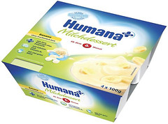 Фото Humana Йогурт молочный с бананом 4x100 г