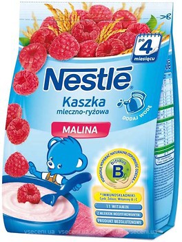 Фото Nestle Каша молочна рисова з малиною і біфідобактеріями 230 г