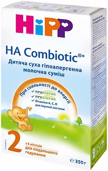 Фото Hipp Суміш молочна HA Combiotic 2 гіпоалергенна 350 г