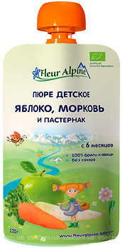 Фото Fleur Alpine Пюре Яблуко, морква і пастернак 120 г